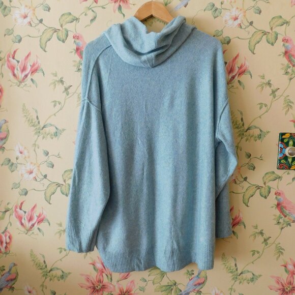 🦅 American Eagle Baby Blue Oversized Sweater Knit 🌳🍃 - Picture 10 of 15